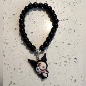 Kuromi cute💜 & creepy💀 Handcrafted beaded bracelet with stretch